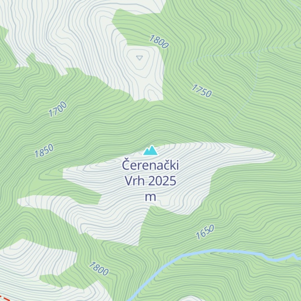 Map of Čerenački Vrh