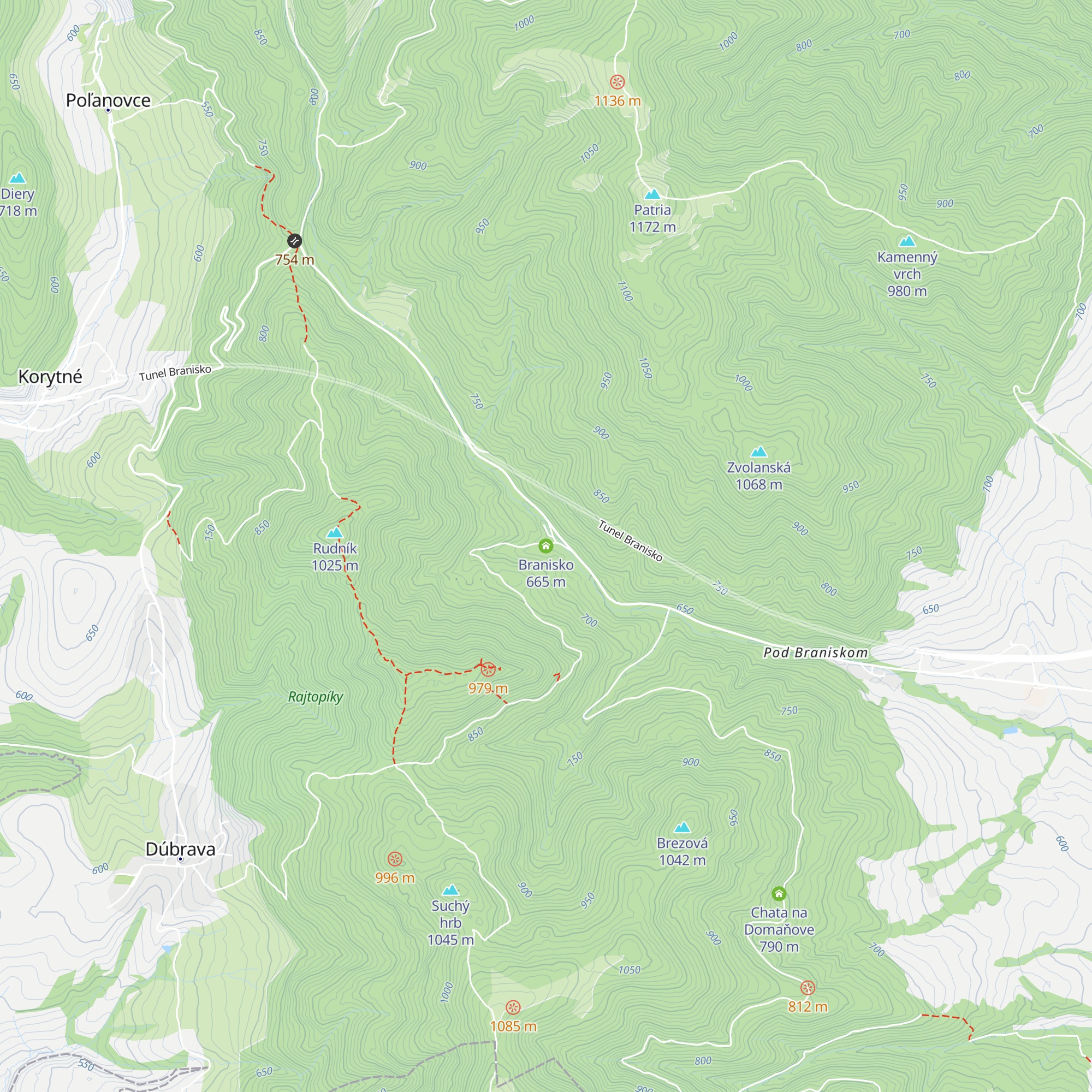 Branisko map