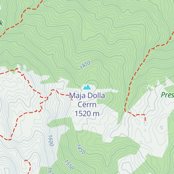 Map of Maja Dolla Cërrn