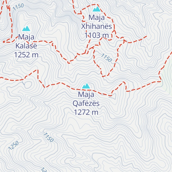 Map of Maja Qafëzës