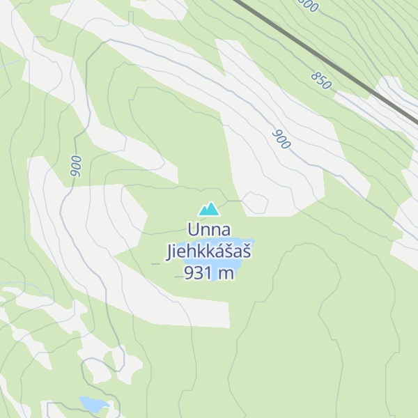 Map of Unna Jiehkkášaš