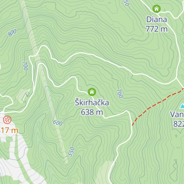Map of Škirhačka