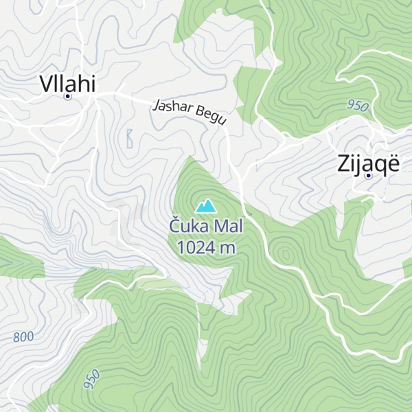 Map of Čuka Mal