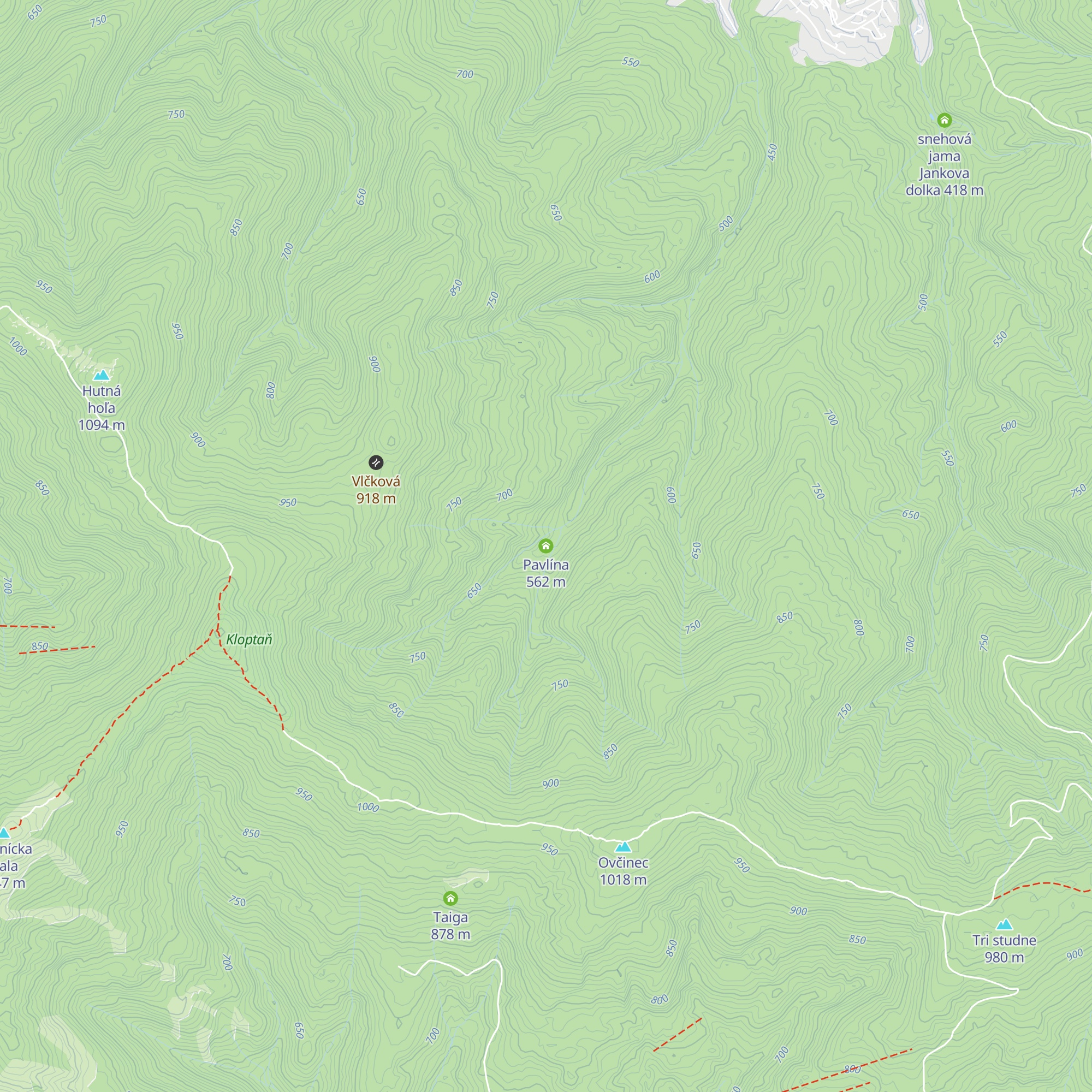 Pavlína map