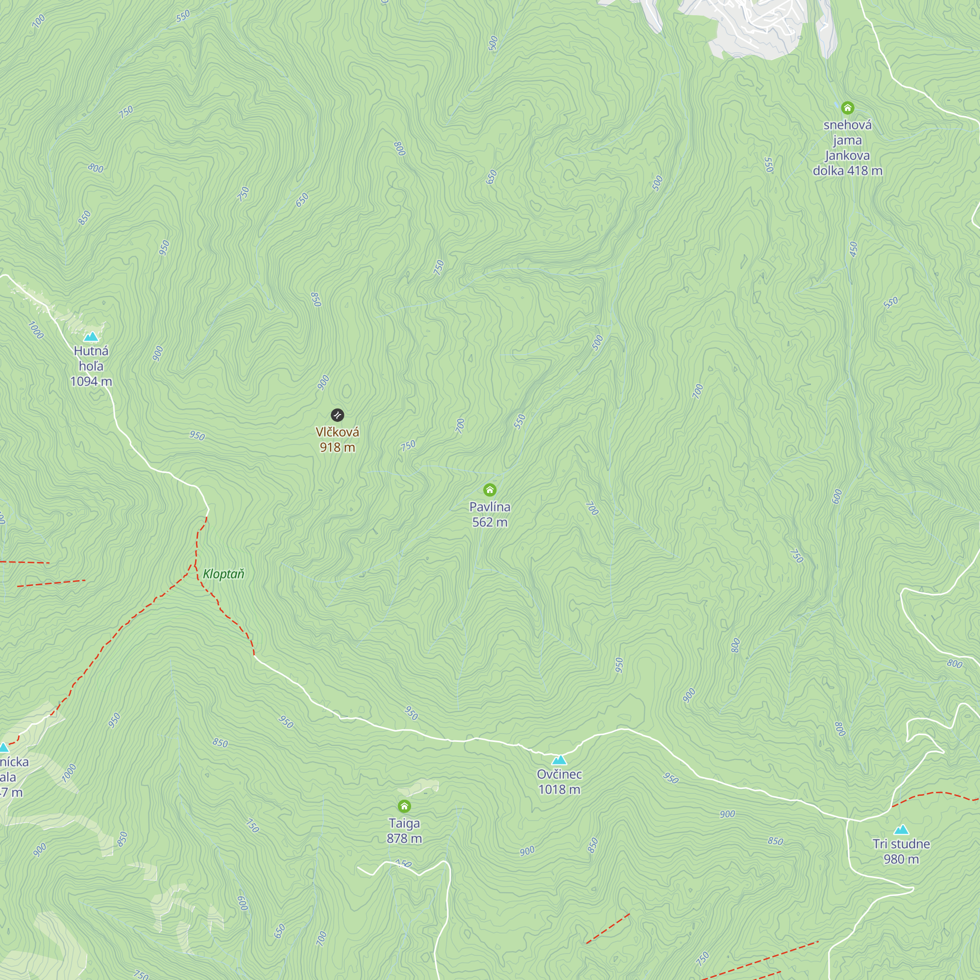 Pavlína map