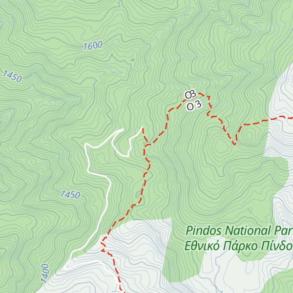 Map of Smolikas Wilderness hut un-serviced