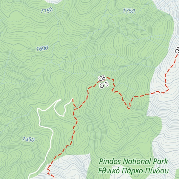 Map of Smolikas Mountain Hut