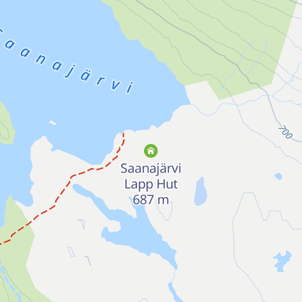 Map of Saanajärvi Lapp Hut