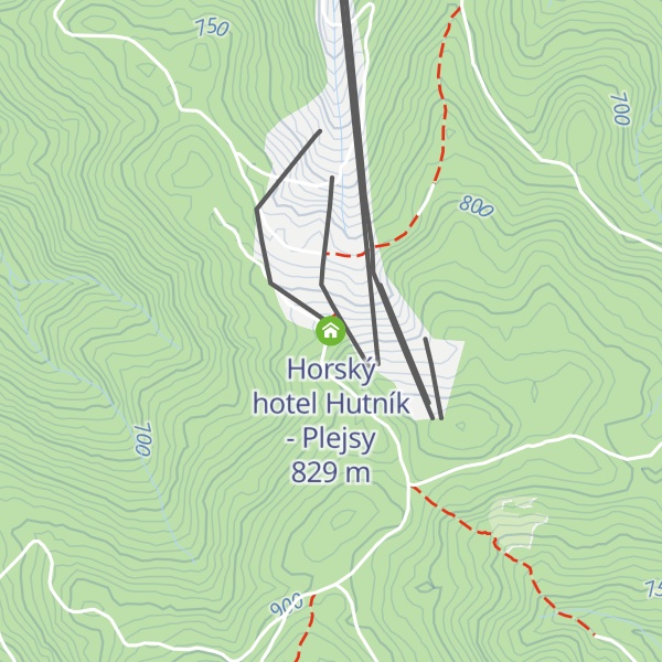 Map of Horský hotel Hutník - Plejsy