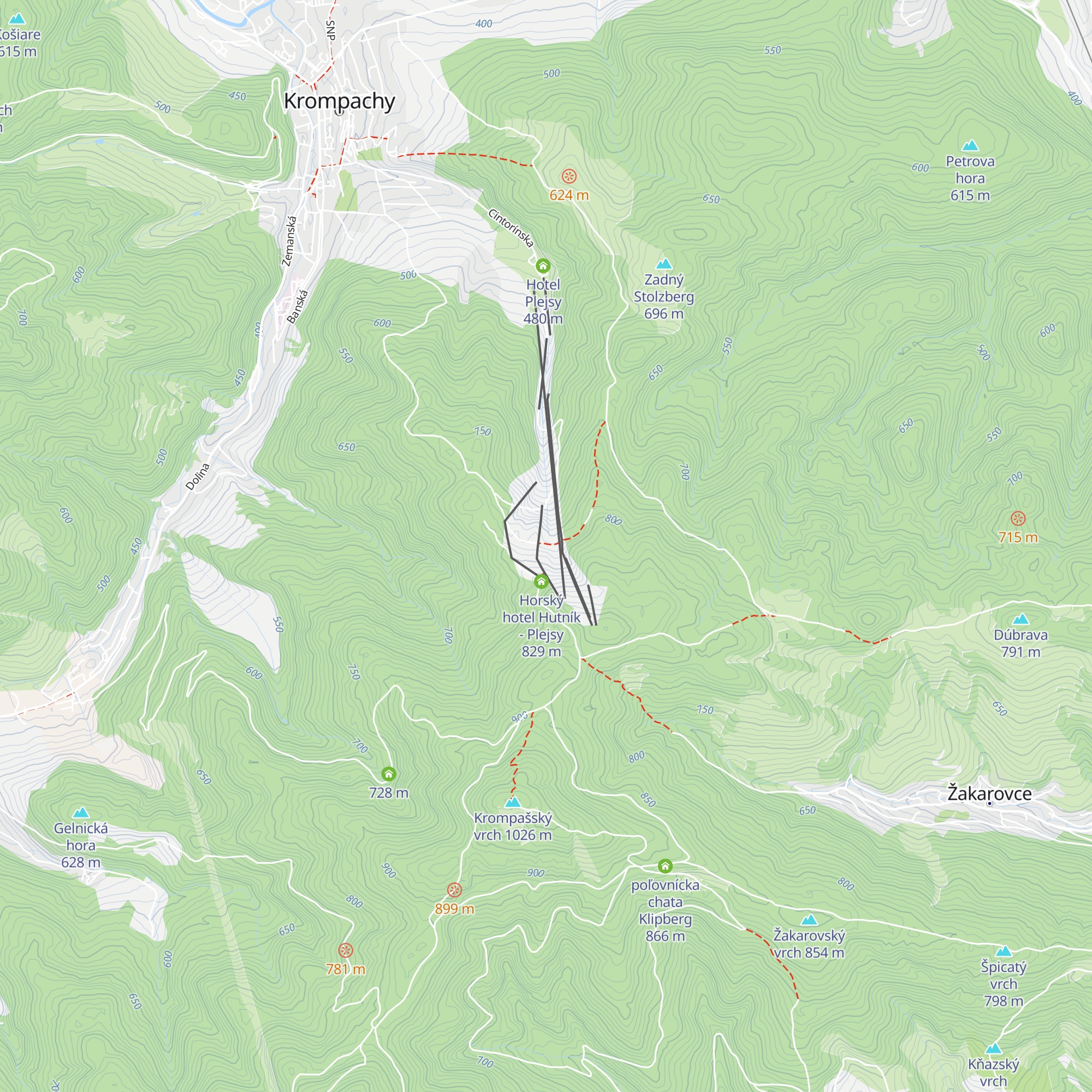 Bufet pod horskou map