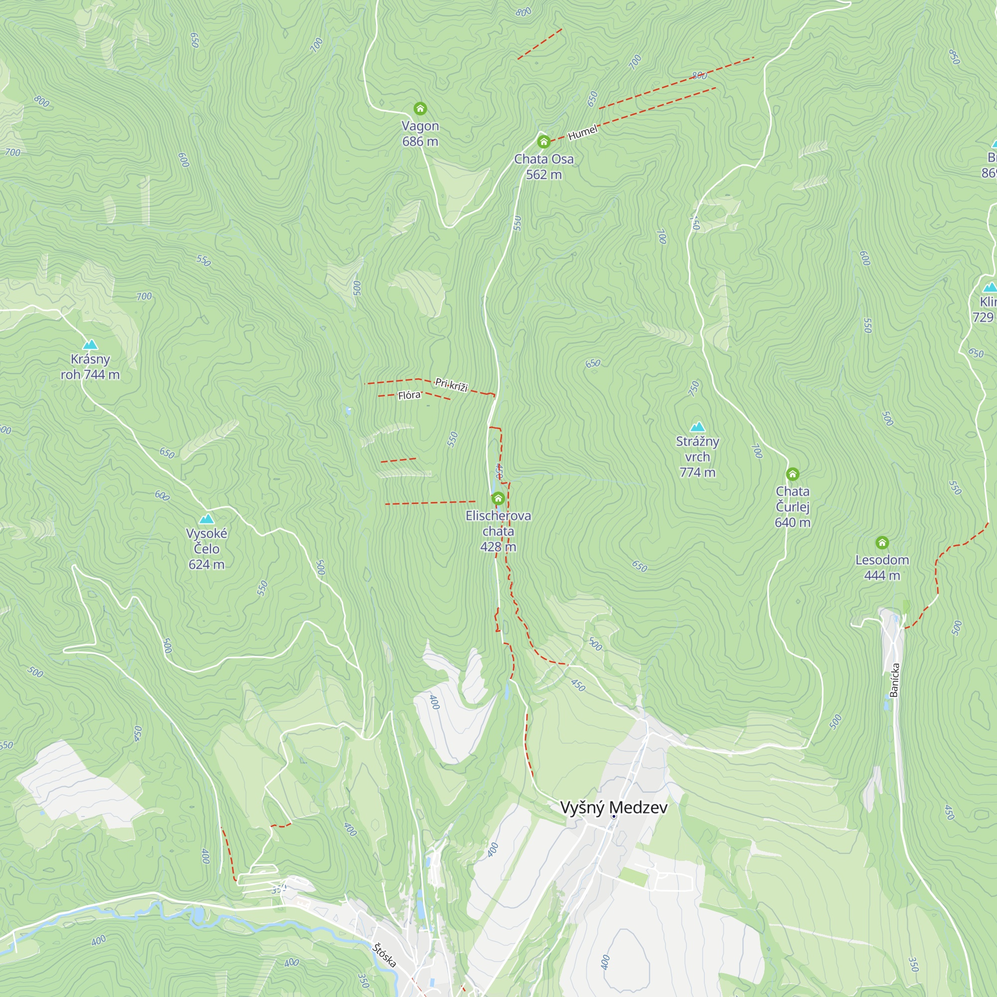 Elischerova chata map