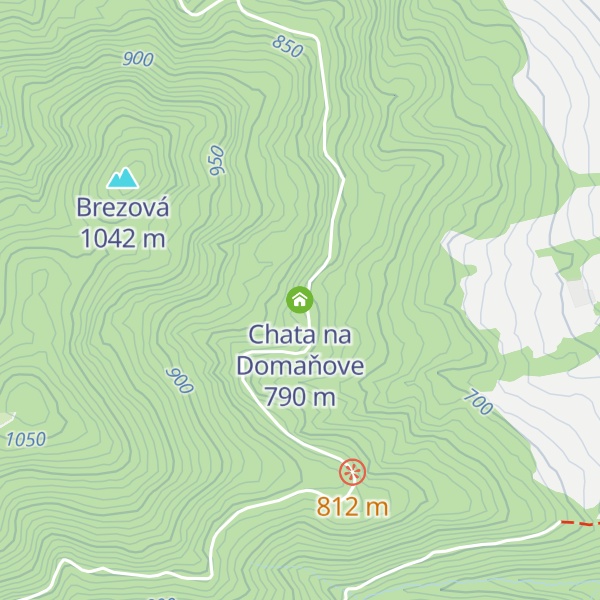 Map of Chata na Domaňove