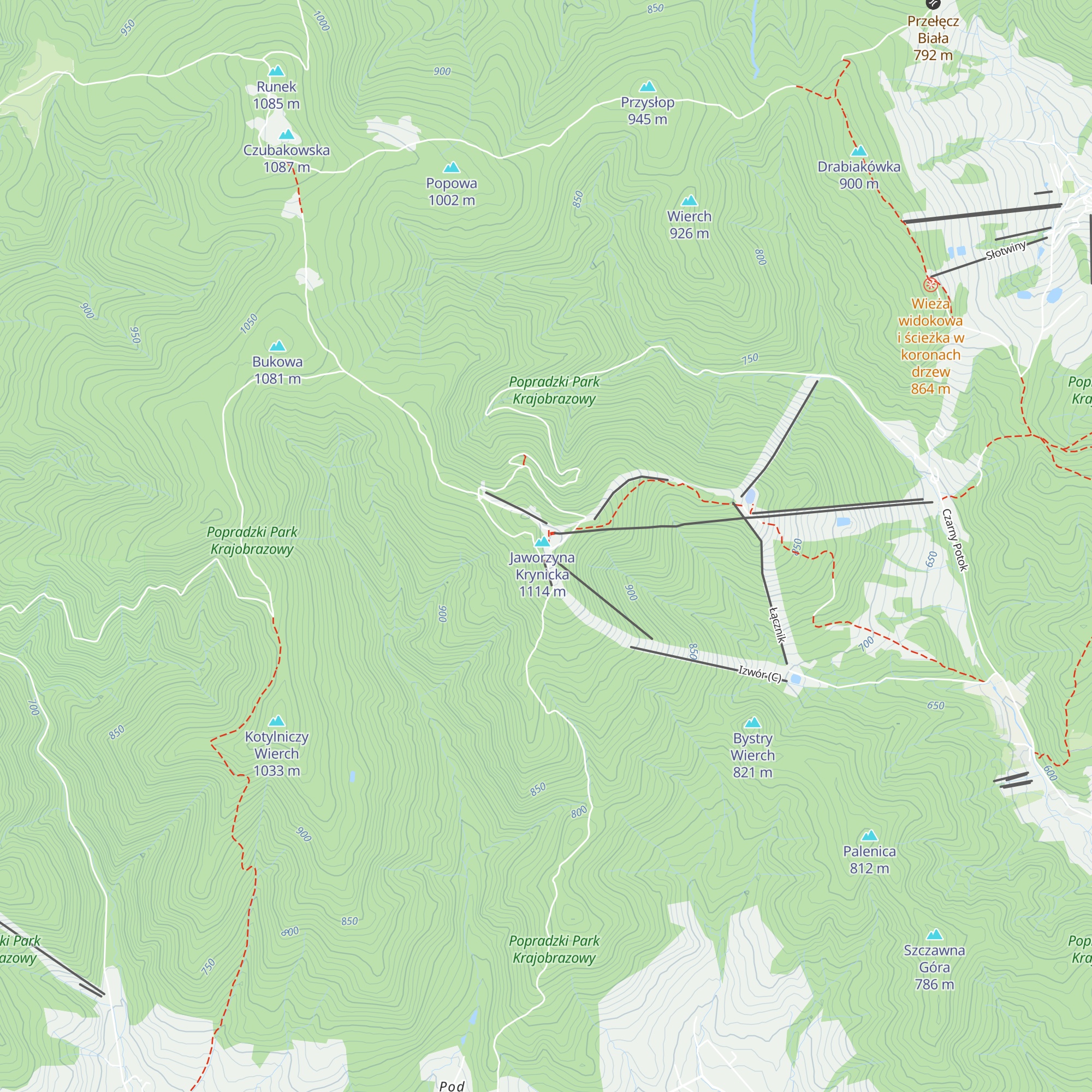 Gospoda na Jaworzynie Krynickiej map