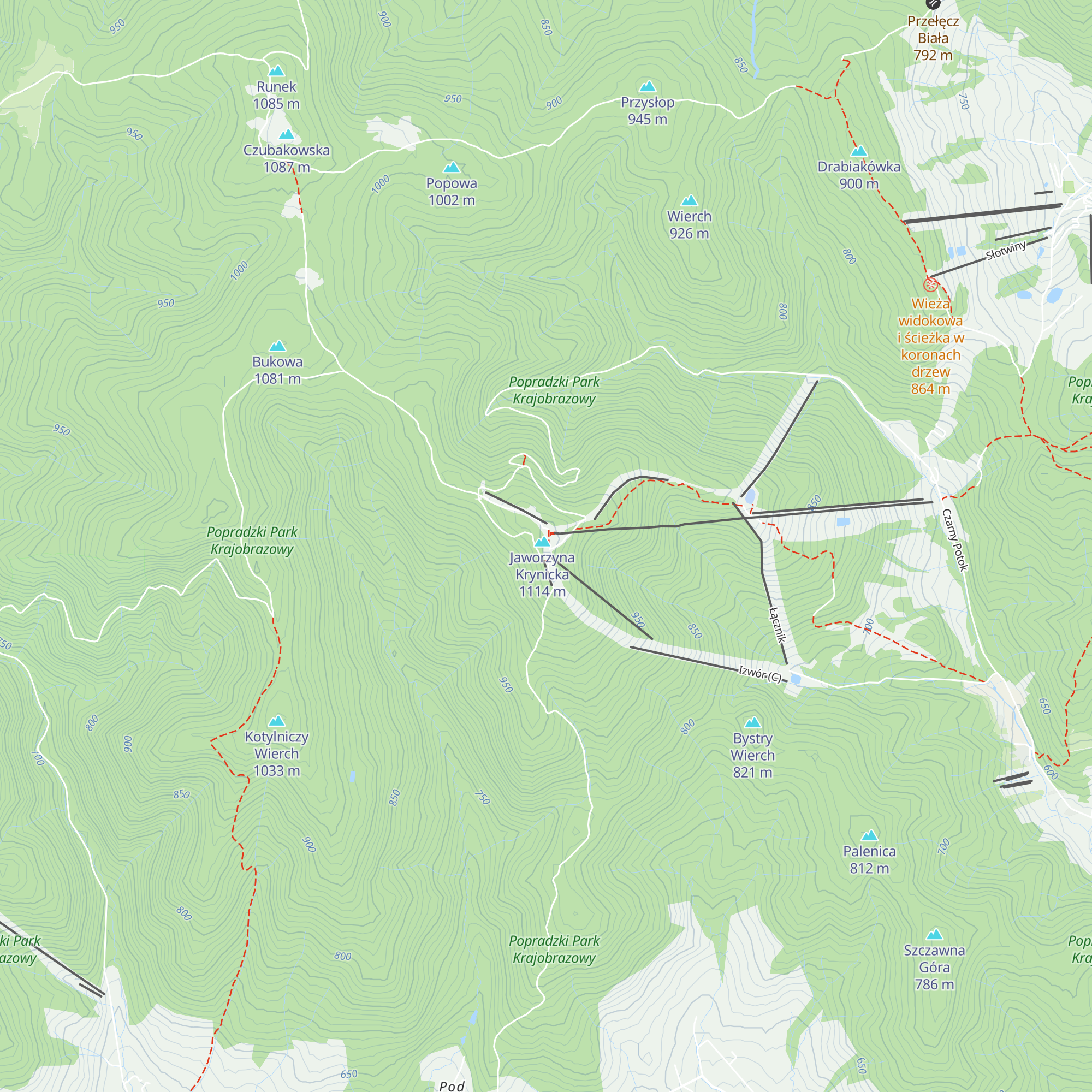 Gospoda na Jaworzynie Krynickiej map