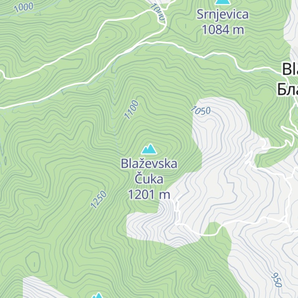 Map of Blaževska Čuka