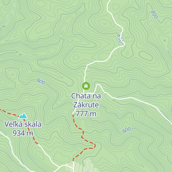 Map of Chata na Zákrute
