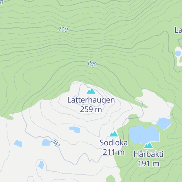 Map of Latterhaugen