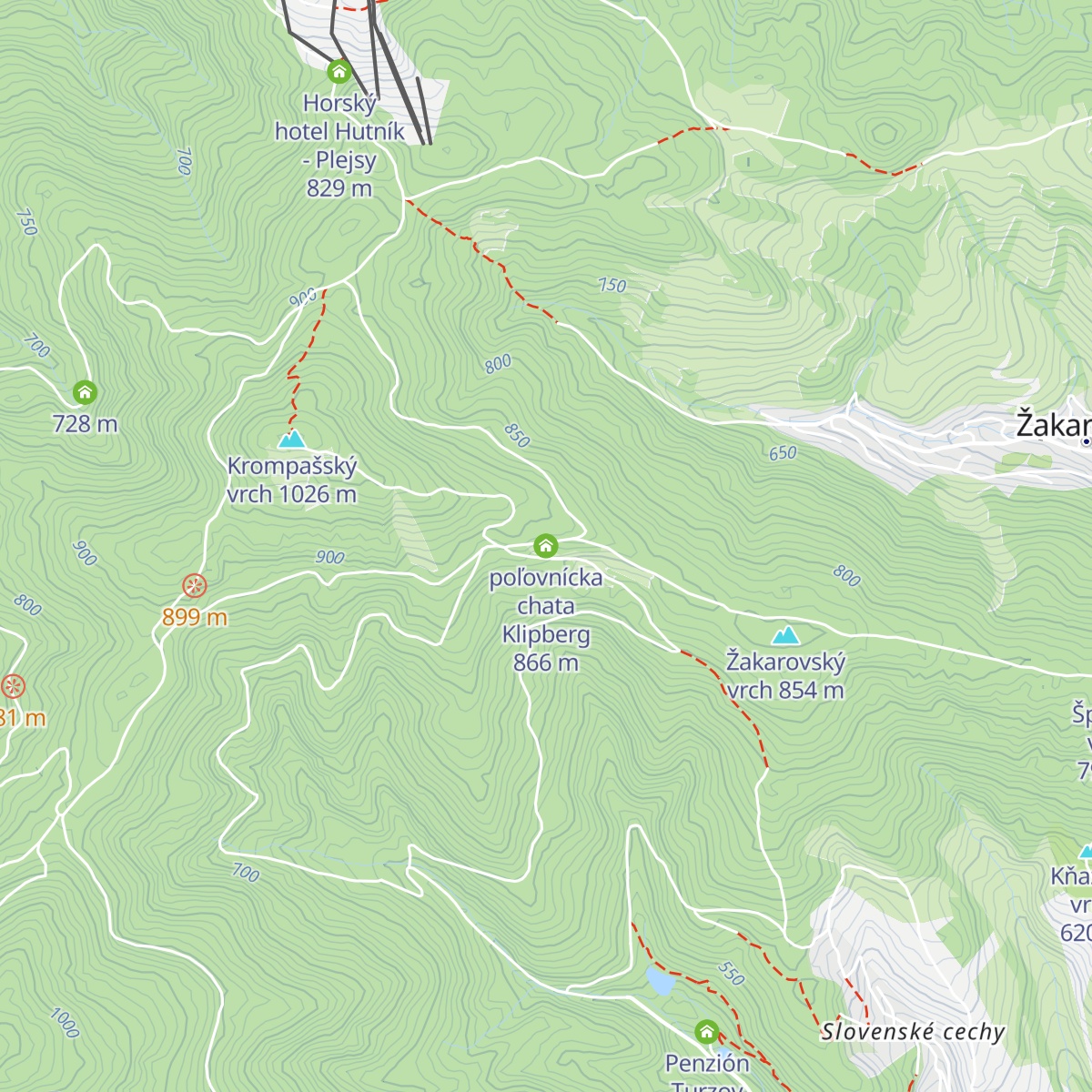 poľovnícka chata Klipberg map