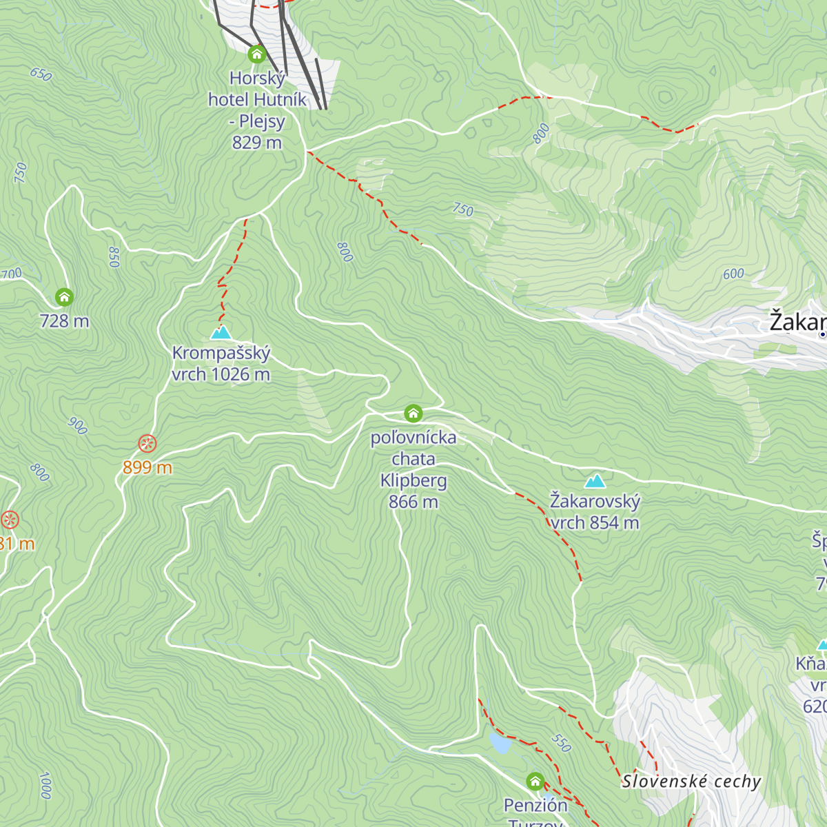 poľovnícka chata Klipberg map