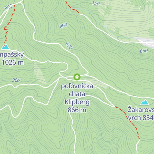 Map of poľovnícka chata Klipberg