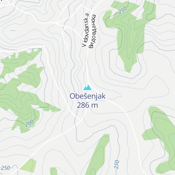Map of Obešenjak