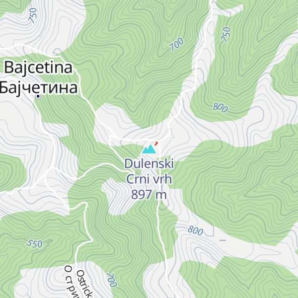 Map of Dulenski Crni vrh