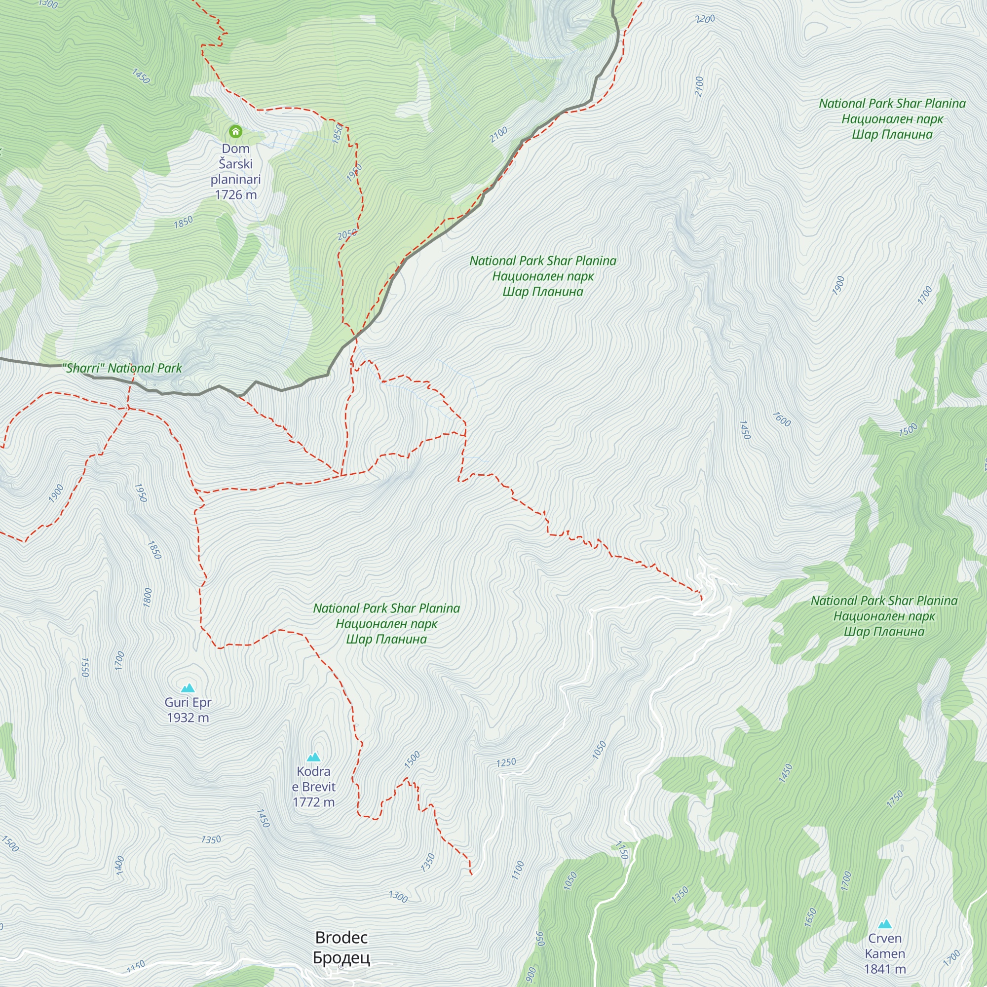 Kobilica Hut map