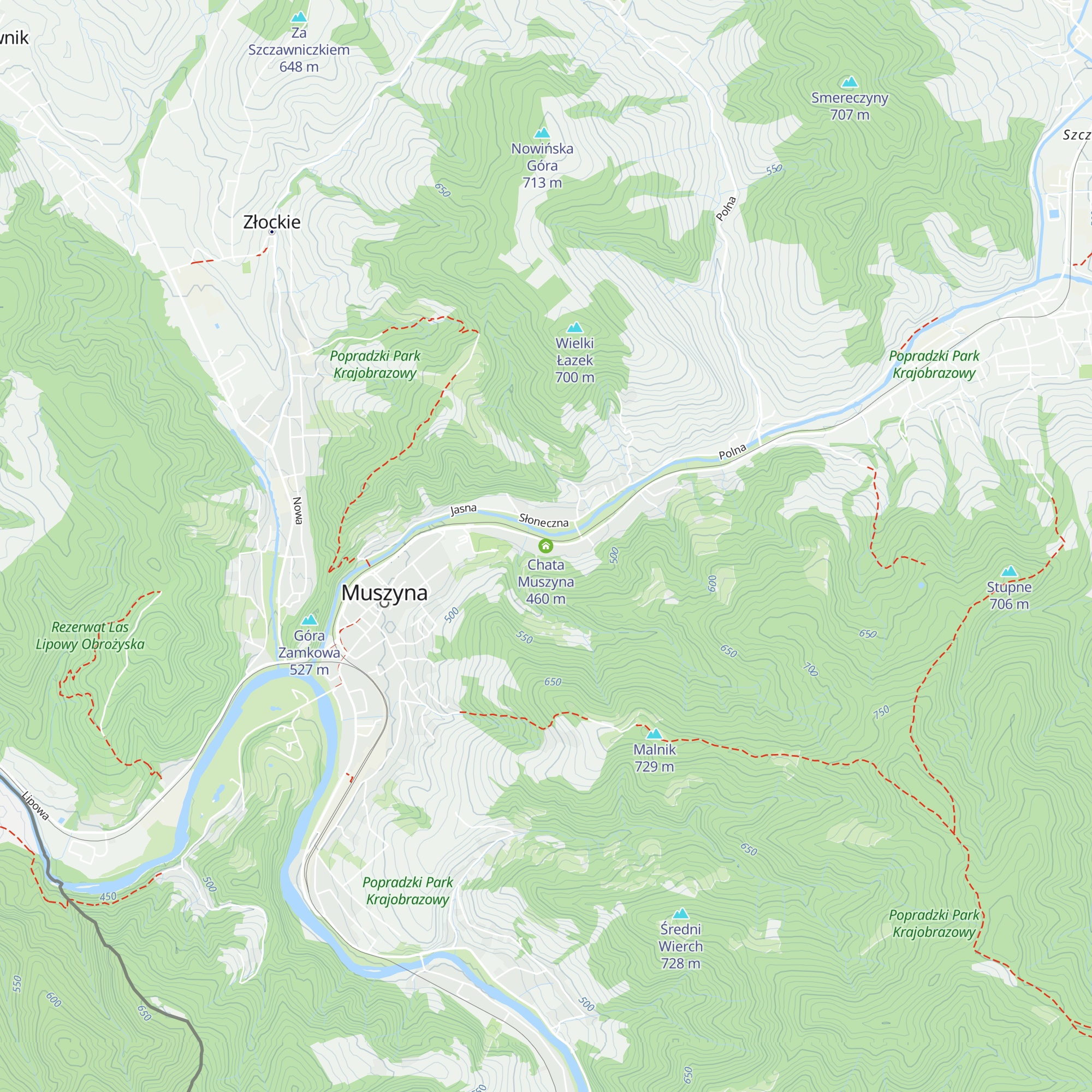 Chata Muszyna map
