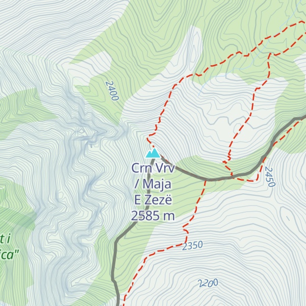 Map of Crn Vrv / Maja E Zezë