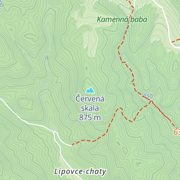 Map of Červená skala