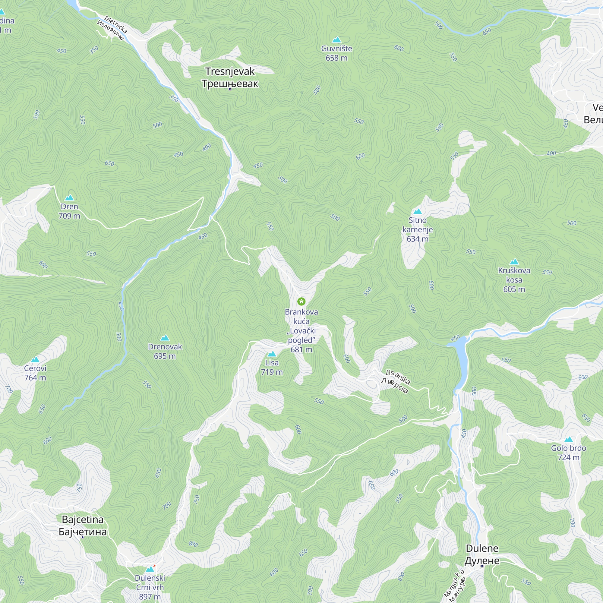 Brankova kuća „Lovački pogled” map