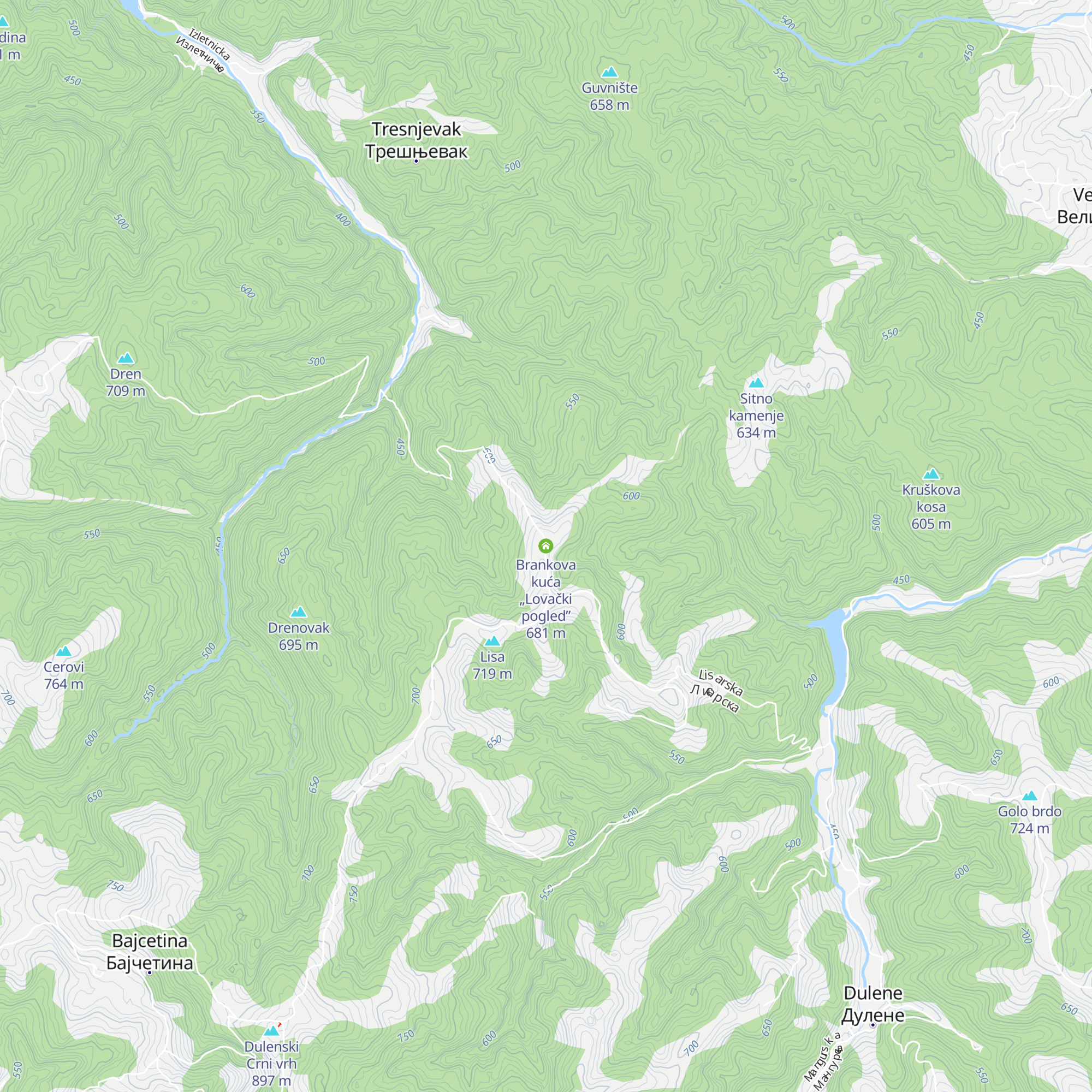 Brankova kuća „Lovački pogled” map