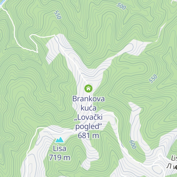 Map of Brankova kuća „Lovački pogled”