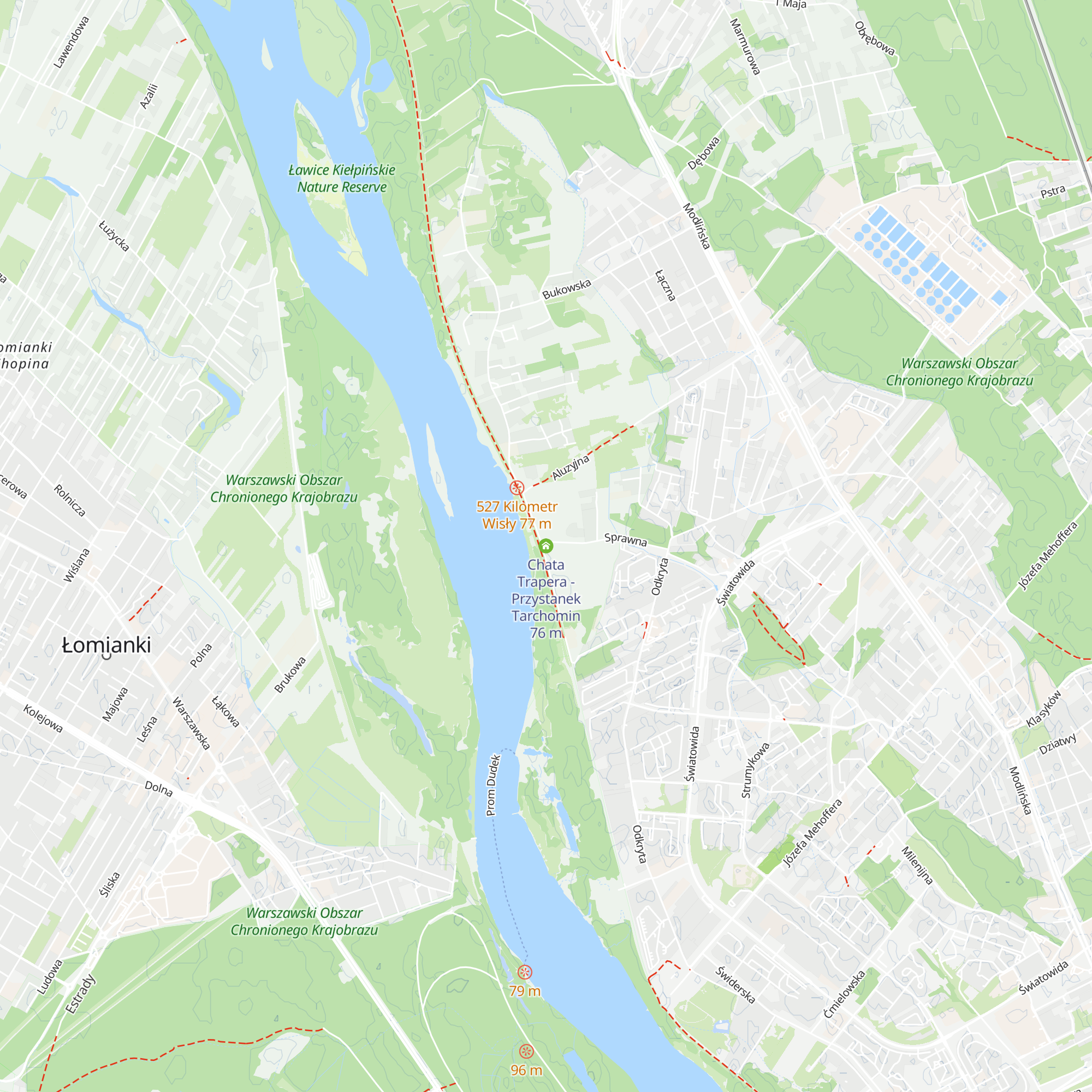 Chata Trapera - Przystanek Tarchomin map
