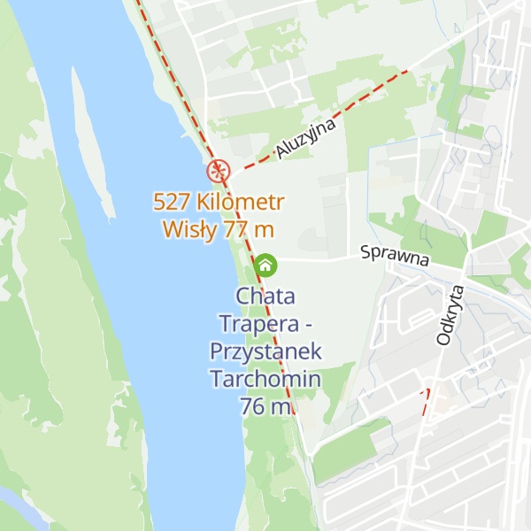 Map of Chata Trapera - Przystanek Tarchomin