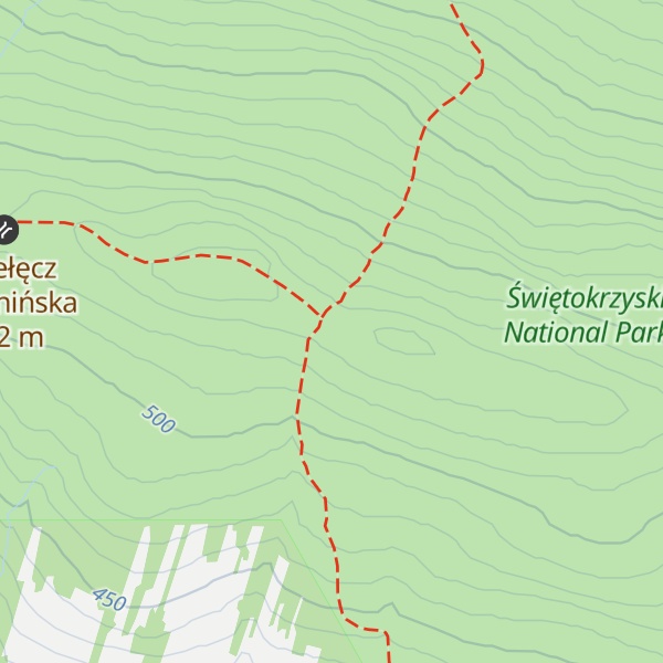 Map of Szczygiełkowa - Przełęcz Św. Mikołaja 535m.
