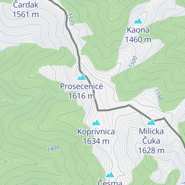 Map of Prosečnica