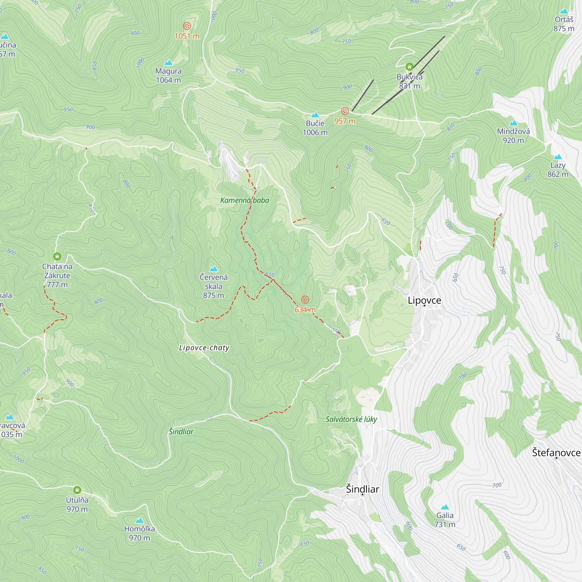 Jančova chata map