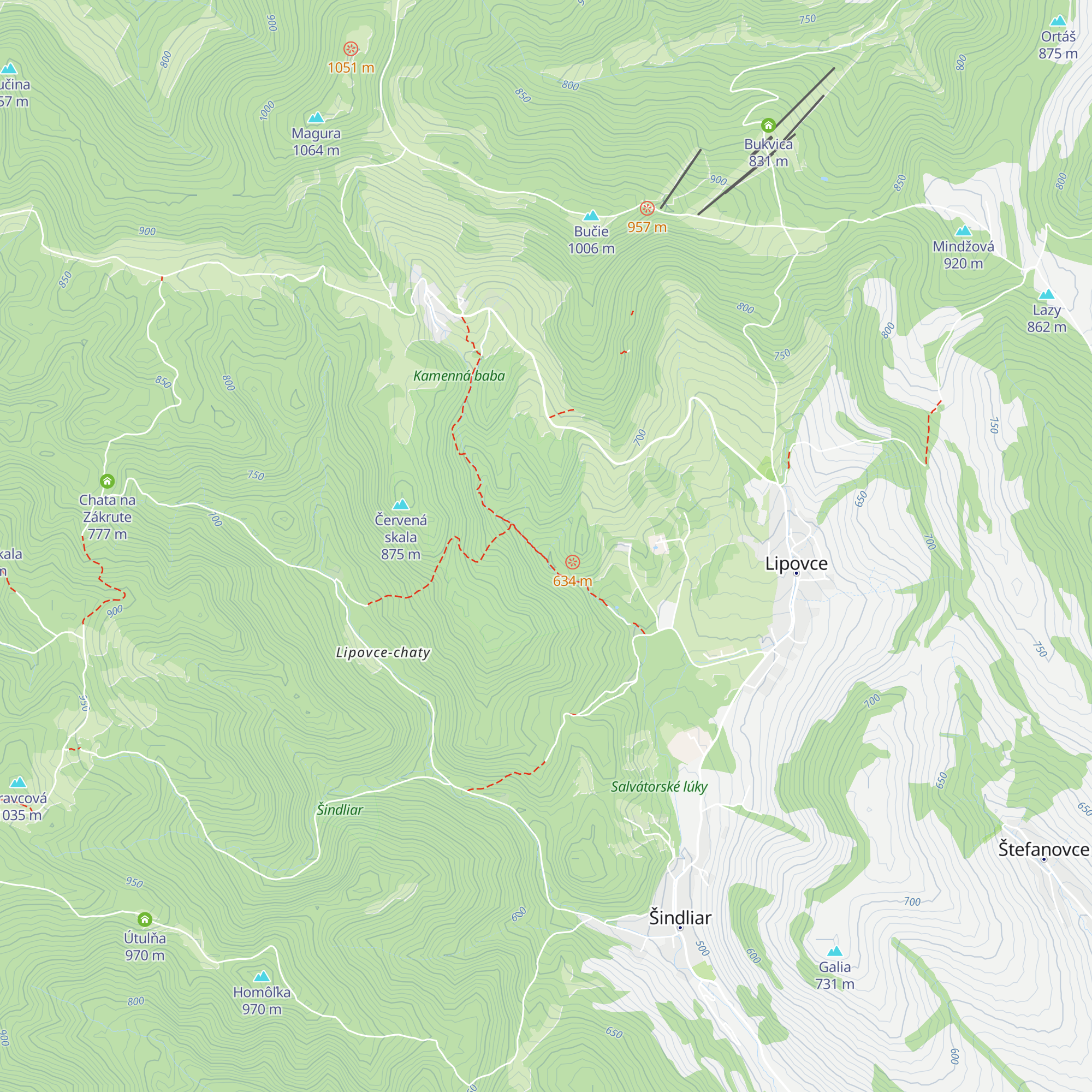 Jančova chata map