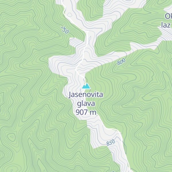 Map of Jasenovita glava