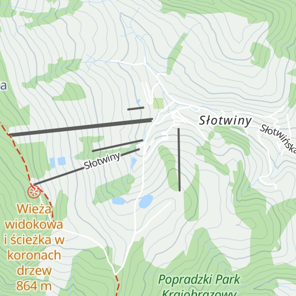 Map of Słotwiny Arena - Restauracja Widokowa