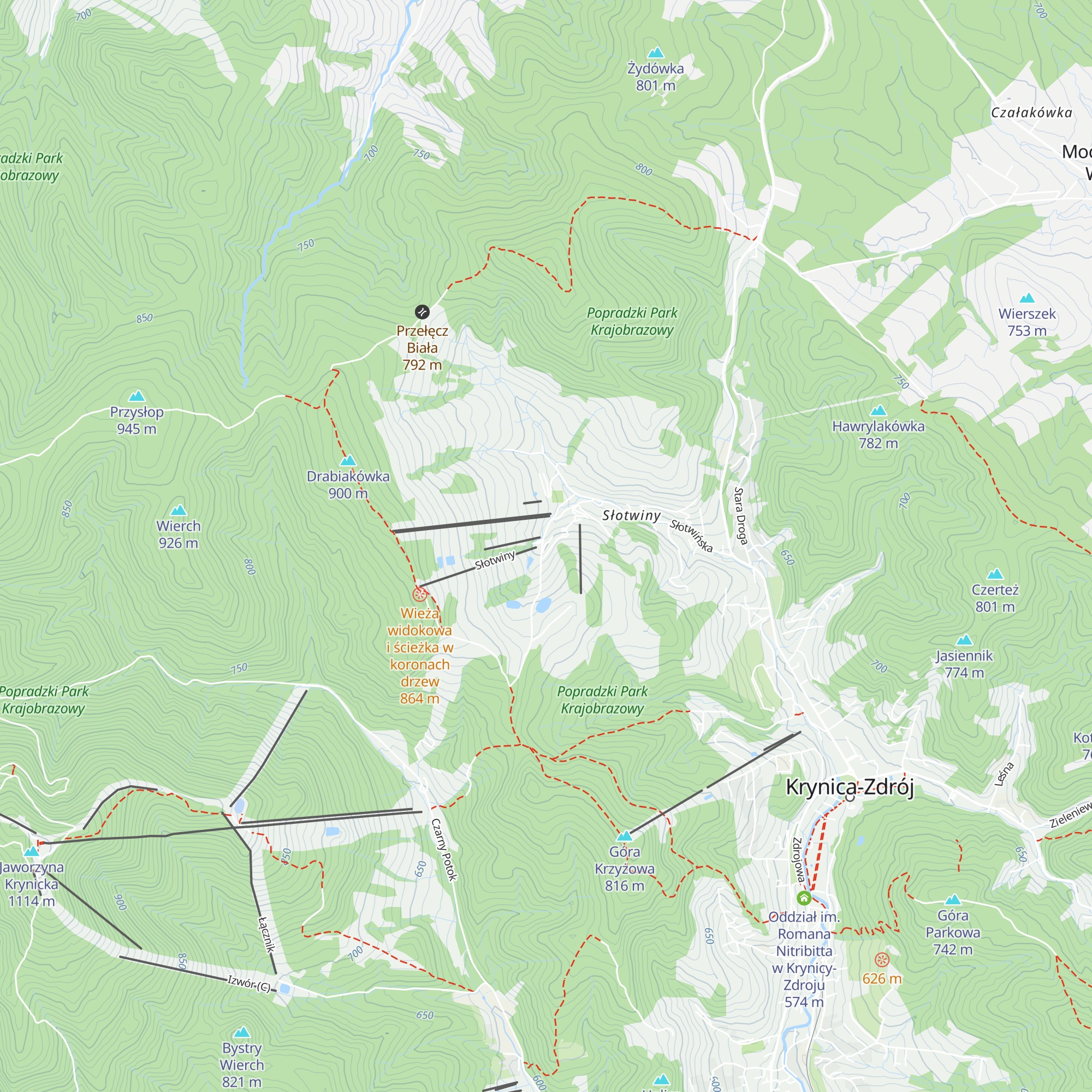 Słotwiny Arena - Restauracja Widokowa map