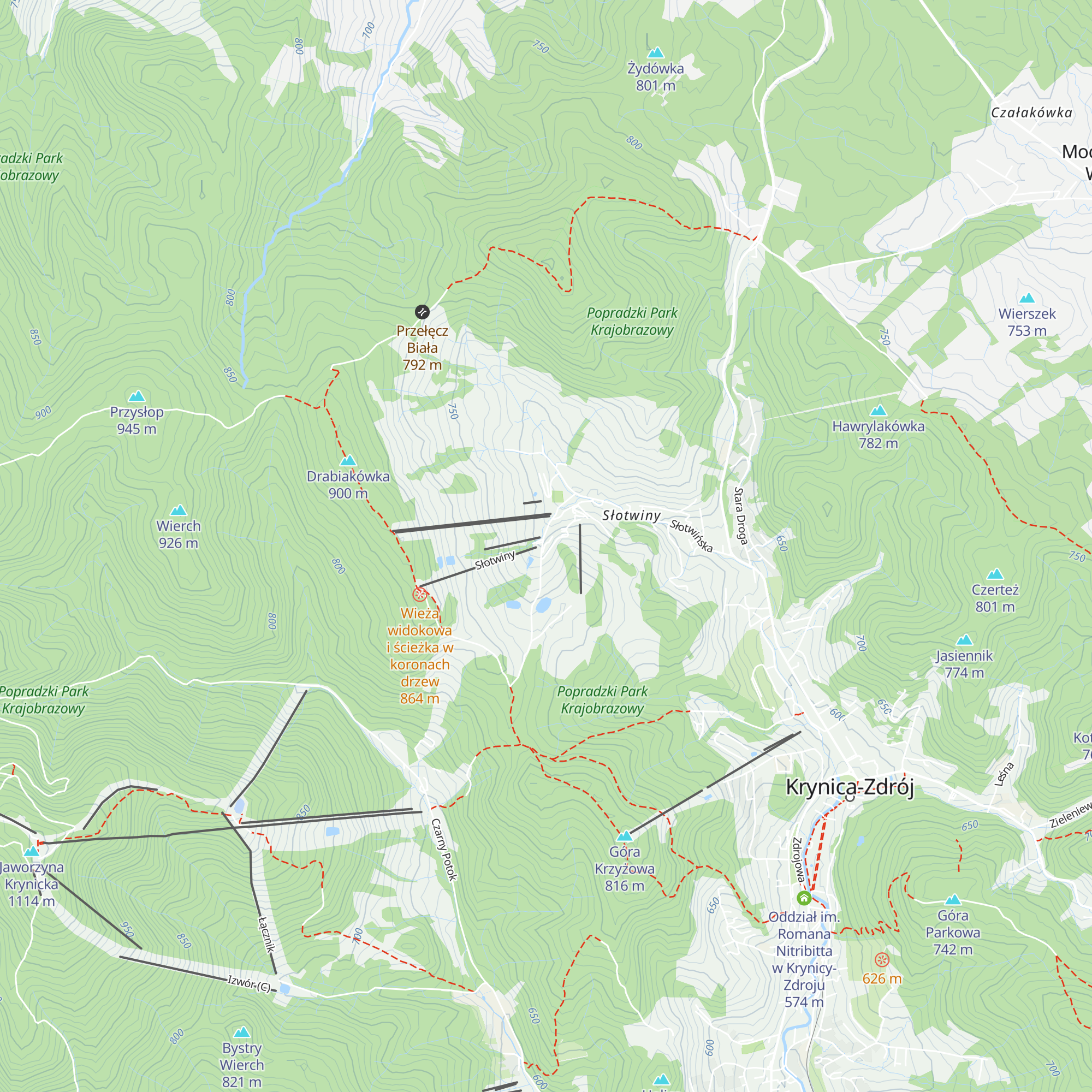 Słotwiny Arena - Restauracja Widokowa map