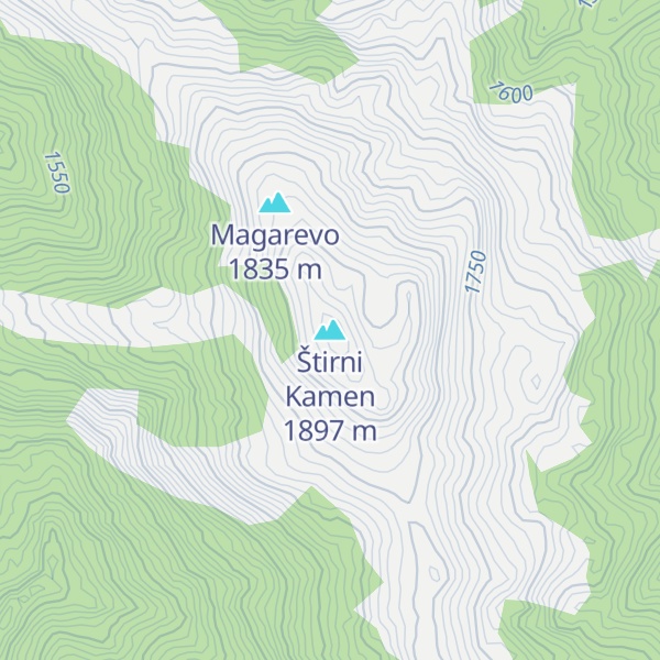 Map of Štirni Kamen