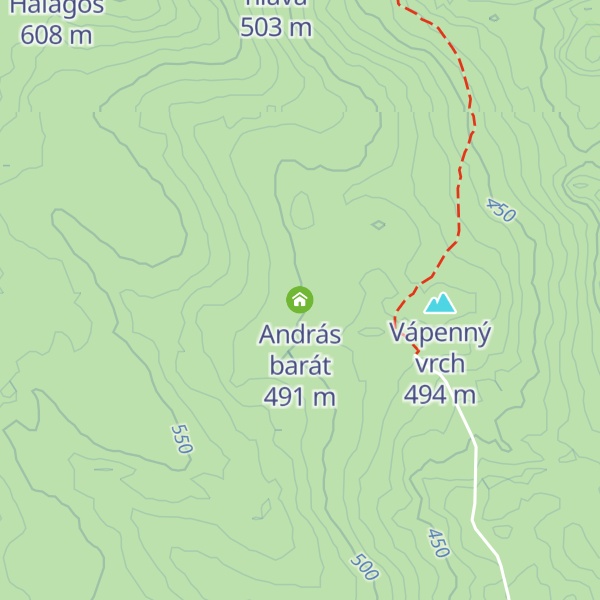 Map of András barát