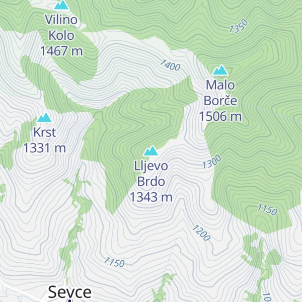 Map of Lljevo Brdo