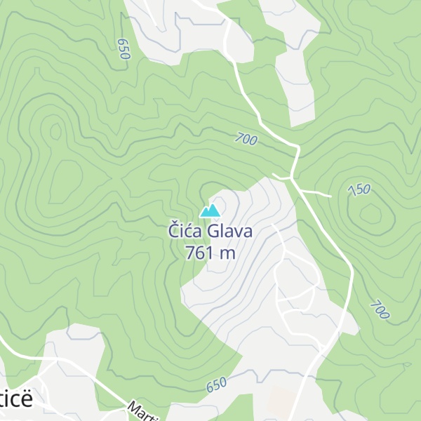 Map of Čića Glava