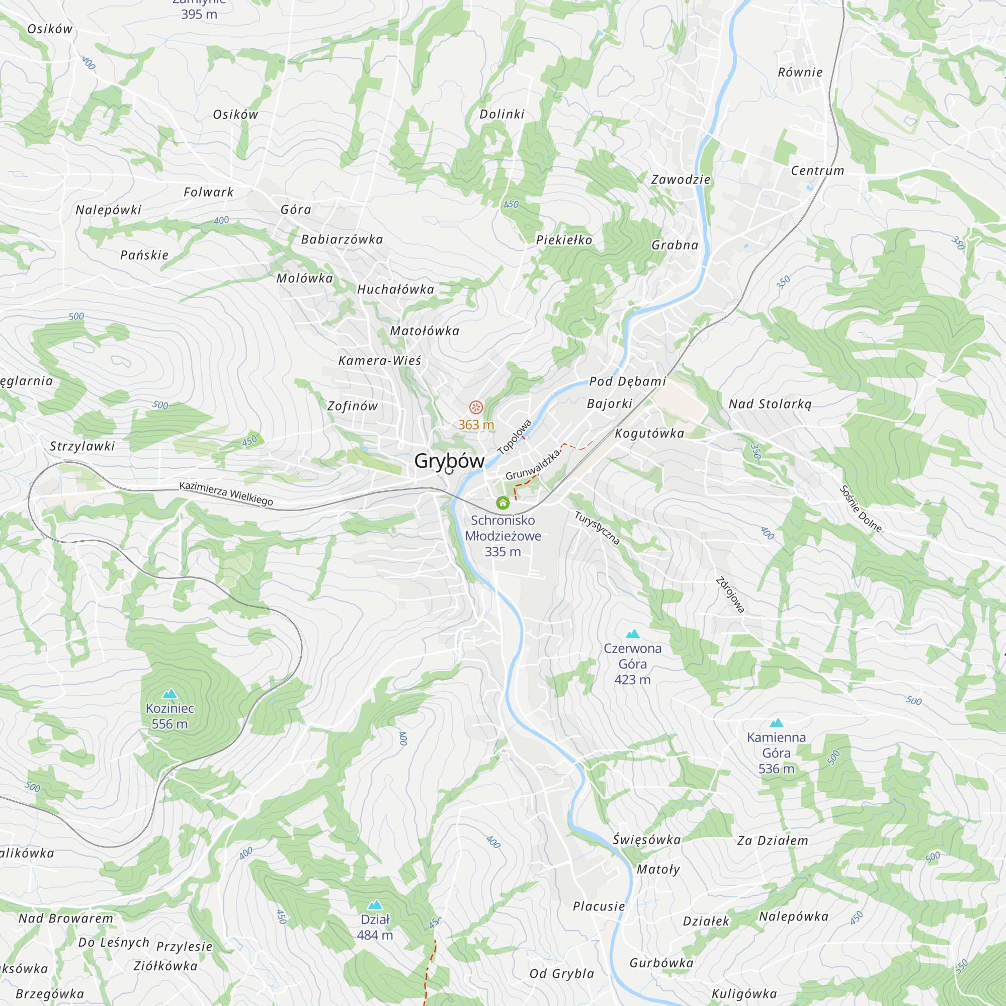 Schronisko Młodzieżowe map