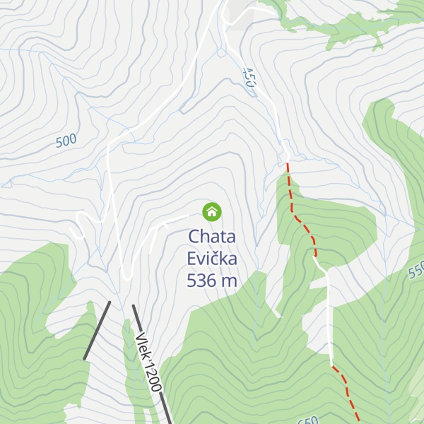 Map of Chata Evička