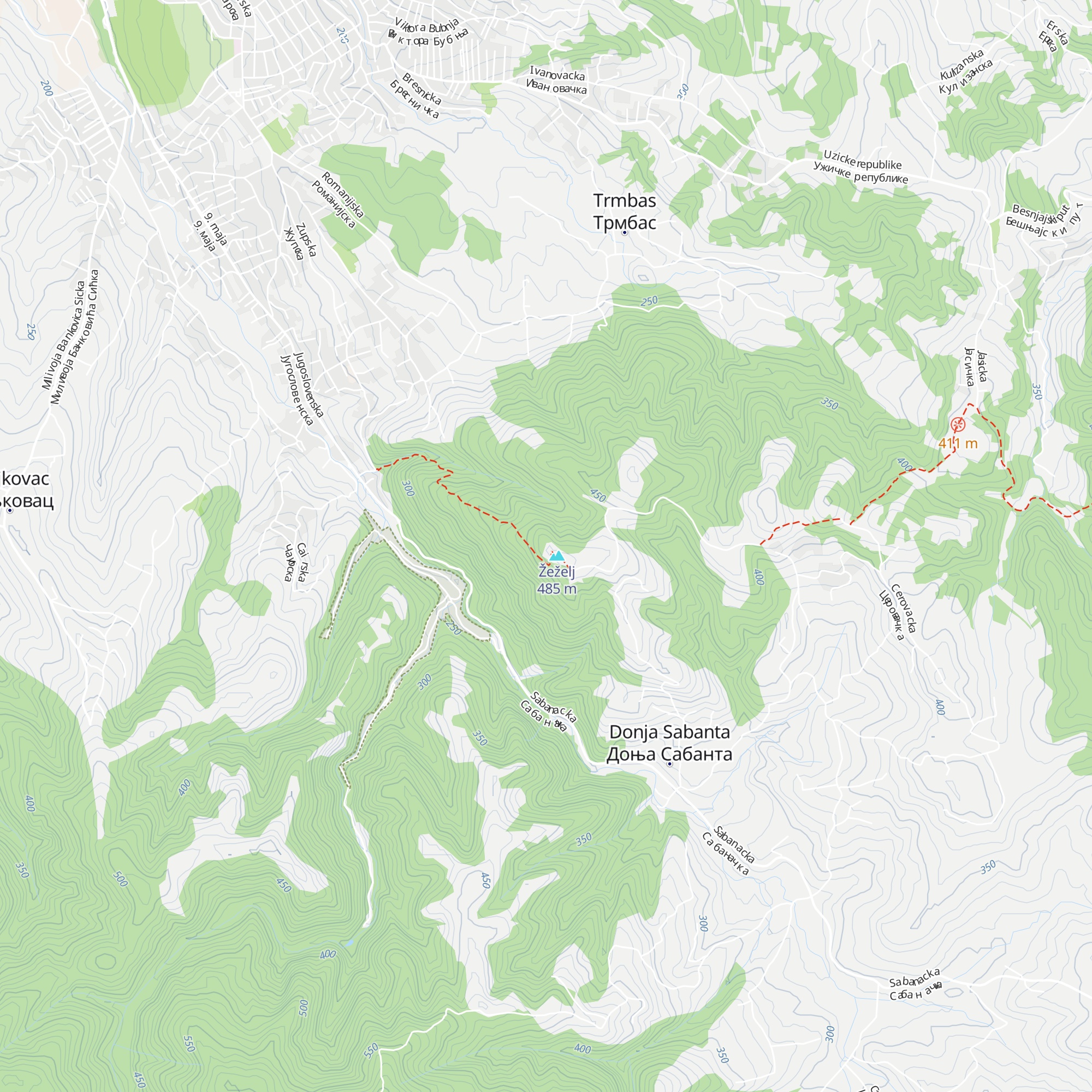 Planinarski dom „Žeželj” map